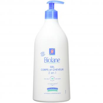 Gel Limpiador 2 en 1 para Cuerpo y Cabello Biolane 750ml