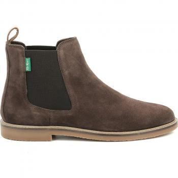 Botas de Hombre KICKERS 529774-60 TYGA 92 MARRON FONCE con características de diseño clásico, material de cuero, suela de goma antideslizante, cierre con cordones y estilo casual