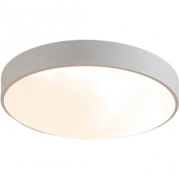 Lindby Simera plafón LED 50cm, blanco, moderno, hecho de plástico, para salón y comedor, 1 lámpara