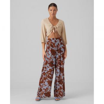 Pantalón de mujer estampado con cintura alta