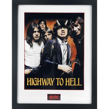Póster AC/DC - Highway To Hell - Unisex - Multicolor - 30x40 cm enmarcado