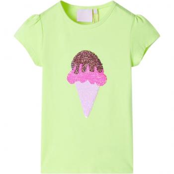 Camiseta infantil amarillo neón 92