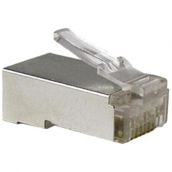 Conector RJ45 Cat 5e FTP 8P8C WT003 de Aluminio para Redes Ethernet