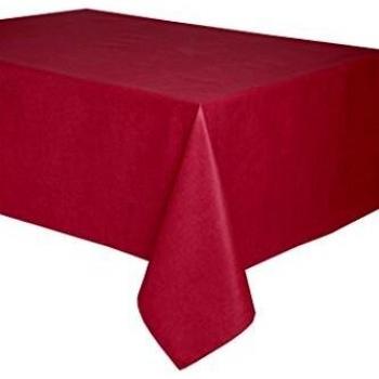Mantel antimanchas rectangular Olimpia 50% algodón 50% poliéster, resinado y con Teflón de Dupont® - 150x250 - Liso granate