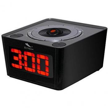 Sytech SY1034NG - Radio Despertador con Doble Alarma, Color Negro