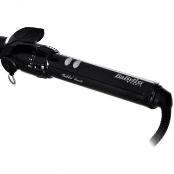 BaByliss Pro 180 C319E Rizador de Pelo 19mm con Selector de Temperatura, Caliente, Color Negro/Rosa, Cable Giratorio de 1.8 m