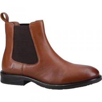 Hush Puppies Viola Tan Leather Women's Ankle Boots