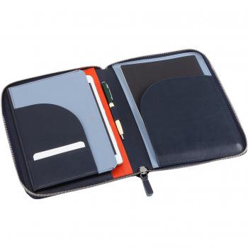 Dudu - Portadocumentos pequeño de piel para A5 con cremallera, compatible con mini iPad y tabletas, organizador de cuadernos A5