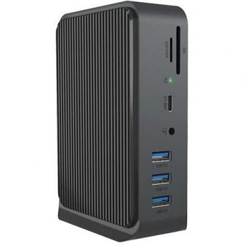 Docking Station USB-C 13 en 1 IB-DK2261AC con Doble Salida de Video, HDMI 2K, Hub USB 3.2 y Lector de Tarjetas SD