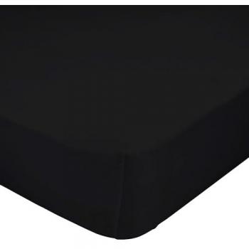 Bajera Básica Negra 90x200 cm, 100% Algodón, Calidad de 150 TC, Fabricada en España
