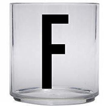 Design Letters Vaso para beber personal para bebés y niños en tritan - F - Sin BPA, Sin BPS y Sin EA, disponible de la A-Z, los accesorios se venden por separado, apto para lavavajillas, 62 g, 175 ml