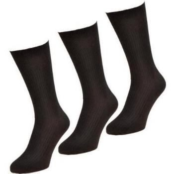 Calcetines Hombre, Without elástico, 3 Pares, 11-14 GB, 100% Algodón, Aler Big Foot calcetines hombre - algodón, Negro, 100% algodón, Hombre, 11-14 GB