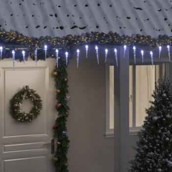 Luces Carámbano Navidad 200 LED Blanco Frío Acrílico PVC 20 m