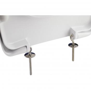 Asiento de WC Five Blanco con Cernieras de Acero Inoxidable H025