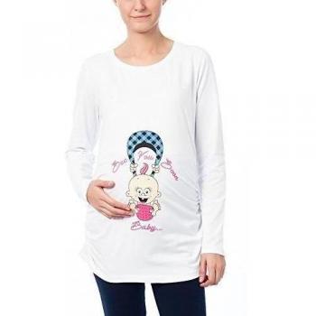 MamiMode See You Soon - Camiseta divertida y divertida con diseño de embarazo