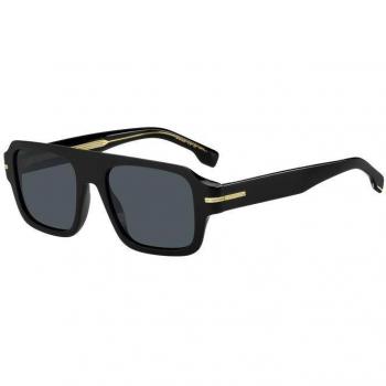 Hugo Boss Sporty-Chic Black Square Sunglasses 1647/S Unisex 55MM