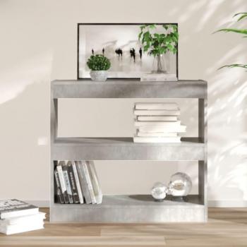 Librería/tabique gris hormigón 80x30x72 cm