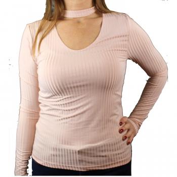 Only - Camiseta de Manga Larga - Rayas - para Mujer Cameo Rose S