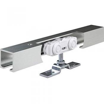 Sistema de puerta corredera Geze Rollan 40 NT, ancho de ala 50-97 cm, riel de 1900 mm, capacidad hasta 40 kg