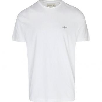 Camiseta GANT Hombre Regular Fit - Cuello Redondo, Manga Corta, Algodón, Bordado Reg Shield
