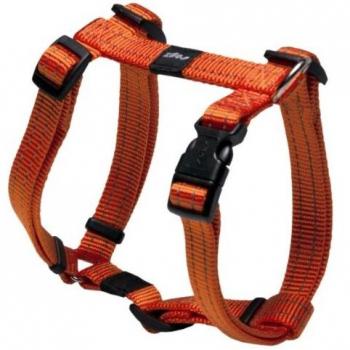 Rogz utilidad tamaño mediano 5/8-inch serpiente reflectante ajustable perro h-harness
