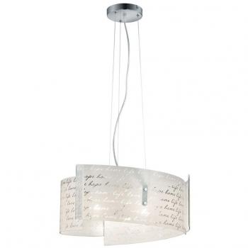 Lámpara Colgante Signa 3 Luces Vidrio Blanco Ø50 cm