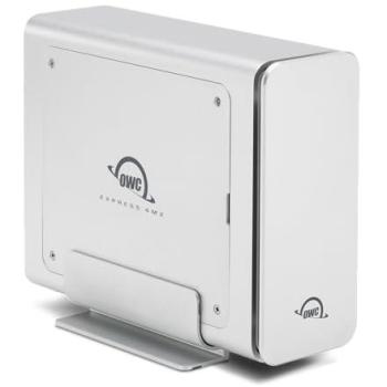 OWC Express 4M2 USB4 NVMe M.2 External SSD Enclosure with SoftRAID, Silver - 4 Slot, Up to 3200MB/s, Compatible with Mac/PC, Aluminum Design