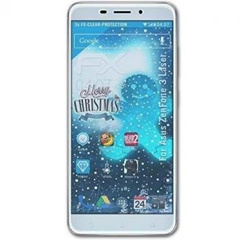 3 x atFoliX Lámina Protectora de Pantalla Asus ZenFone 3 Laser Película Protectora - FX-Clear ultra transparente