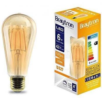 Bombilla LED Filamento ST64 6W E27 Regulable 2200K