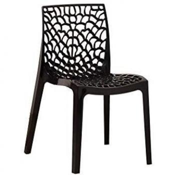 Silla Gruvyer Apilable de Polipropileno para Cocina y Bar - Color Negro Grand Soleil
