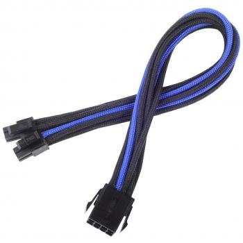 Cable Extensor de Alimentación EPS 8 Pin a EPS/ATX 4+4 Pin 30 cm Negro/Azul