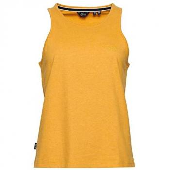 Camiseta sin mangas Vintage Logo Superdry para mujer, color naranja claro, talla 8