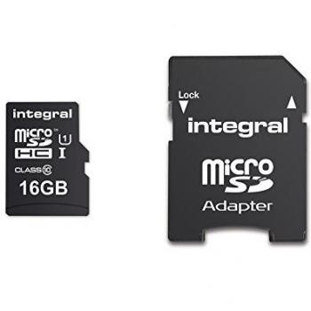 Integral Memory INTF1016GBV - Tarjeta de Memoria microSDHC de 16 GB