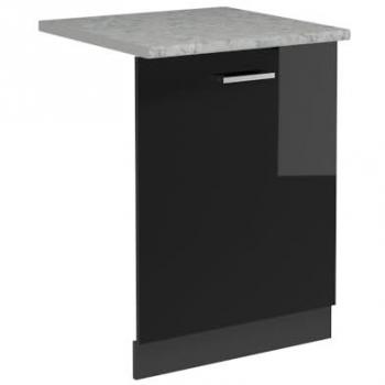 Panel Frontal de Lavavajillas R-Line, Negro Brillo Intenso, 60 cm, Acabado Mármol