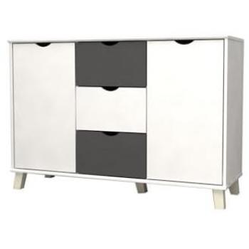 Aparador Blanco 2 Puertas y 3 Cajones DN 120x82 cm