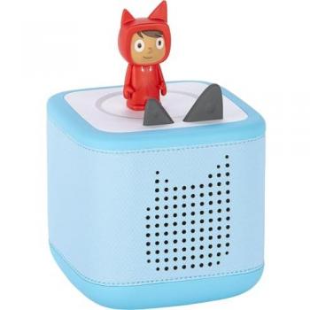 Toniebox 2 - Set Inicial Bluetooth y WLAN para Niños, Color Azul Cielo, Incluye Tonie Creativo Rojo, Altavoz Inalámbrico con Efectos de Luz, Temporizador de Sueño y R