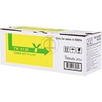 Kyocera TK-5135Y Toner Yellow, 5,000 Pages, Original Premium Printer Cartridge 1T02PAANL0 compatible with TASKalfa 265ci, TASKalfa 266ci