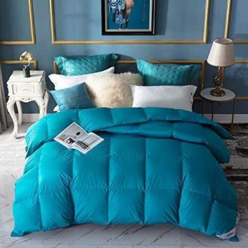 Amazon Brand - Umi Edredón de plumón de Pato 135x200cm-cama 80,Tejido 100% algodónen,100% Antideslizante, edredón de plumón hipoalergénico según Oeko-Tex STANDARD100
