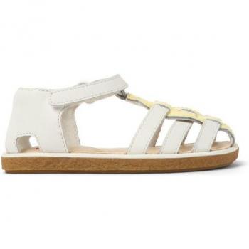 CAMPER Miko - Sandals for First walkers - White/Yellow, Size 23/6.5, Smooth Leather