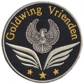 golgwing VRIENDEN Bikers Gamuza de bordado parches de planchar sobre la appliques 8 x 8 cm