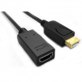 Cable Adaptador DisplayPort a HDMI, Macho a Hembra, 30AWG, Soporte 1080P a 60Hz