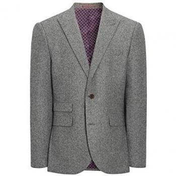 next Hombre Chaqueta De Traje Estilo Estilo Donegal Tela Italiana Con Lana Formal Ejecutivo Elegante