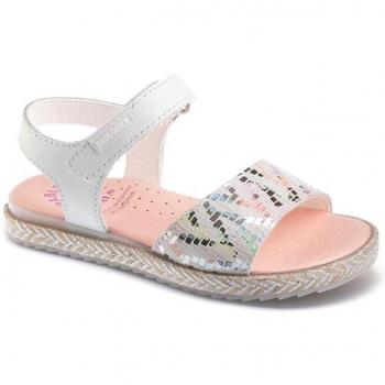 Sandalias abiertas de niña Pablosky de piel color blanco