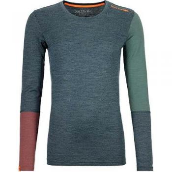 ORTOVOX 185 Rock'n'Wool Long Sleeve W Camiseta de Manga Larga, Mujer, Green Forest Blend, XL