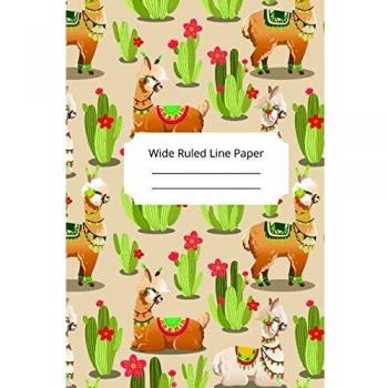 Baby alpaca theme wide ruled line paper 5