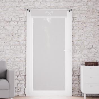 Visillo para puerta ventana de algodón 70x200 cm Emilie gris bordado