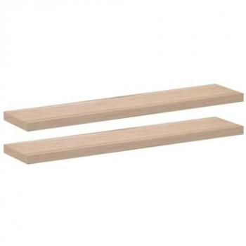 Estantes flotantes de madera de ingeniería 2 uds 60x23,5x4 cm color marrón