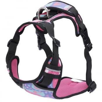 TOTTO - Arnés de pecho estampado mega Heikul talla S, Pechera para Perro, Modelo Heikul, Talla S, Arnés Perro Pequeño, Ajustable, Detalles Reflectivos, Argolla para Cor