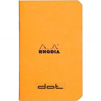 Cuaderno A7 Rhodia Classic Dot Naranja - Tamaño Compacto 7,5x12 cm