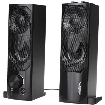 Altavoz 2 en 1 Audiocore AC955 con función de Barra de Sonido, Retroiluminación RGB, Estéreo 2x3W RMS, Alimentación AUX 3.5 mm y USB
